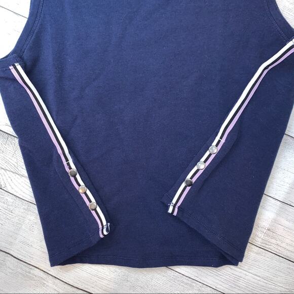 Splendid NWT Cropped Tank Striped Sides Blue Size XL Sweatshirt - Picture 7 of 9